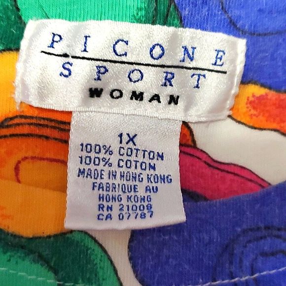 Picone Sports Colorful Beach Hats Sleeveless Shift Tunic Top - Picture 6 of 8